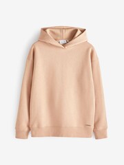 Calvin Klein Brown Relaxed Fleece Hoodie - Image 4 of 5