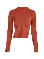 Calvin Klein Brown Cotton Blend Split Sweater - Image 4 of 6