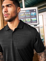 Black Active Mesh Golf Polo Shirt - Image 1 of 7