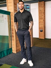 Black Active Mesh Golf Polo Shirt - Image 3 of 7