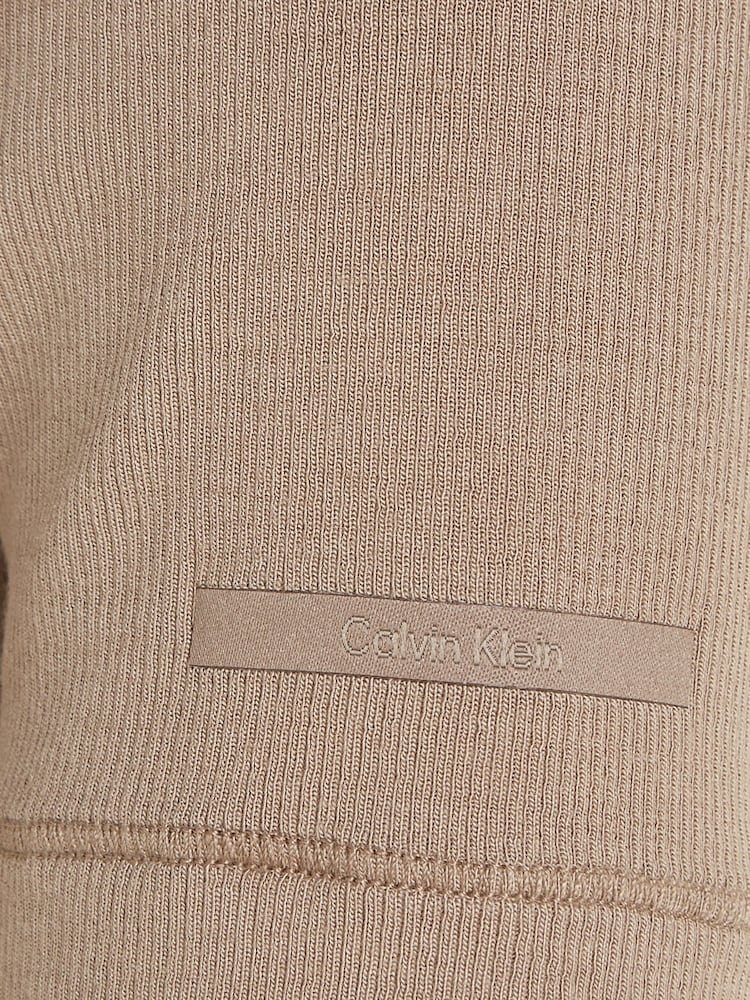 Calvin Klein Brown Modal Rib T-Shirt - Image 6 of 6