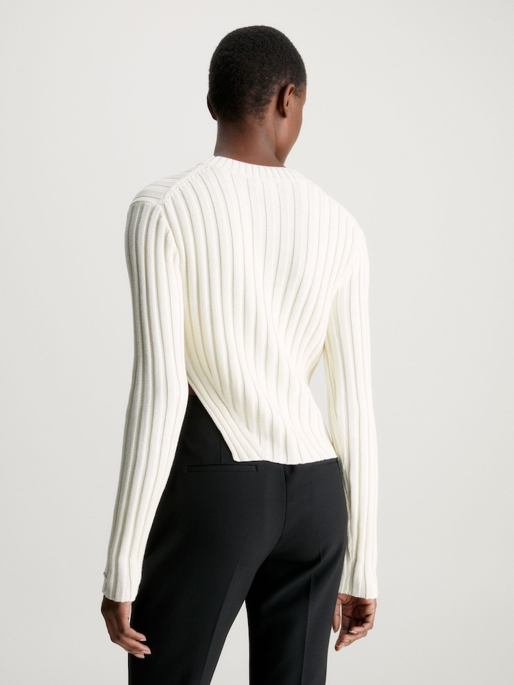 Pulover Calvin Klein din amestec de bumbac - Image 2 of 6