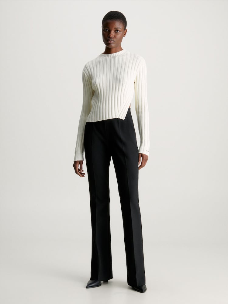 Pulover Calvin Klein din amestec de bumbac - Image 3 of 6