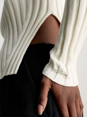 Pulover Calvin Klein din amestec de bumbac - Image 5 of 6