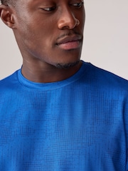 Cobalt Blue Active Gym Printed Training T-Shirt - Image 1 of 7