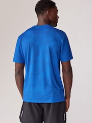 Cobalt Blue Active Gym Printed Training T-Shirt - Image 2 of 7