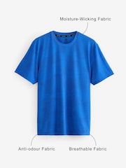 Cobalt Blue Active Gym Printed Training T-Shirt - Image 4 of 7