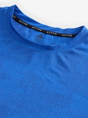Cobalt Blue Active Gym Printed Training T-Shirt - Image 6 of 7