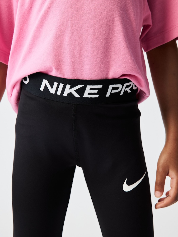 Nike Black Little Kids Pro Leggings - Image 2 of 4
