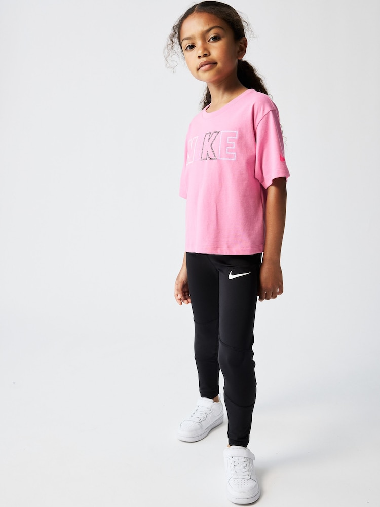 Nike Black Little Kids Pro Leggings - Image 4 of 4