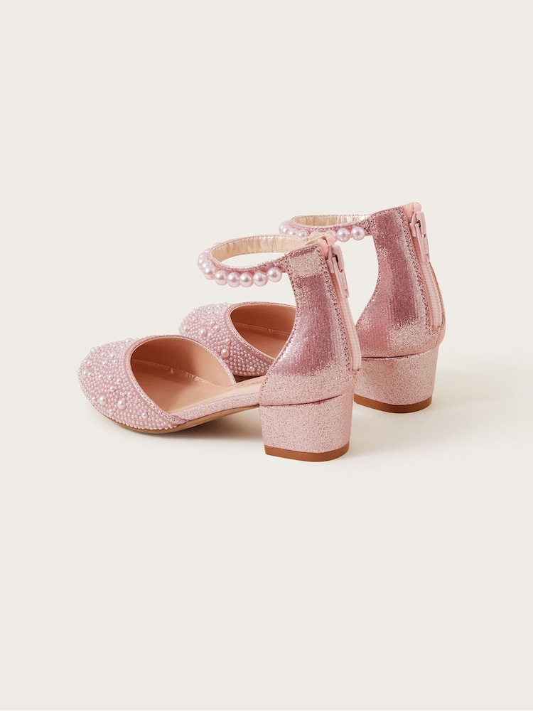 Monsoon Pink Pearl Two Part Heels - Image 3 of 3