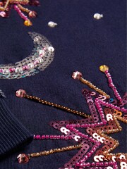 Monsoon Blue Sequin Star Embellished Tunic - Image 3 of 3
