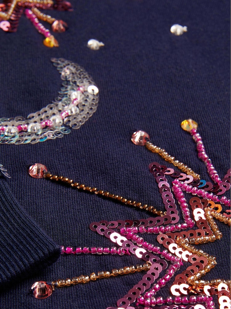Monsoon Blue Sequin Star Embellished Tunic - Image 3 of 3