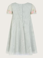Monsoon Green Baby Luna Embroidered Dress - Image 2 of 3
