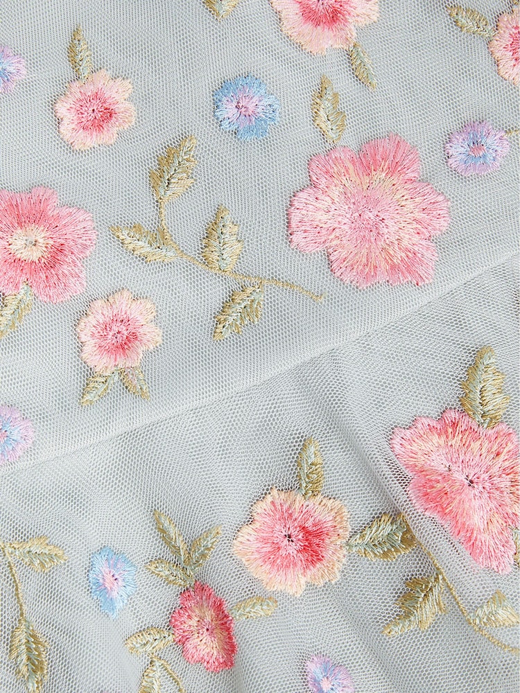 Monsoon Green Baby Luna Embroidered Dress - Image 3 of 3