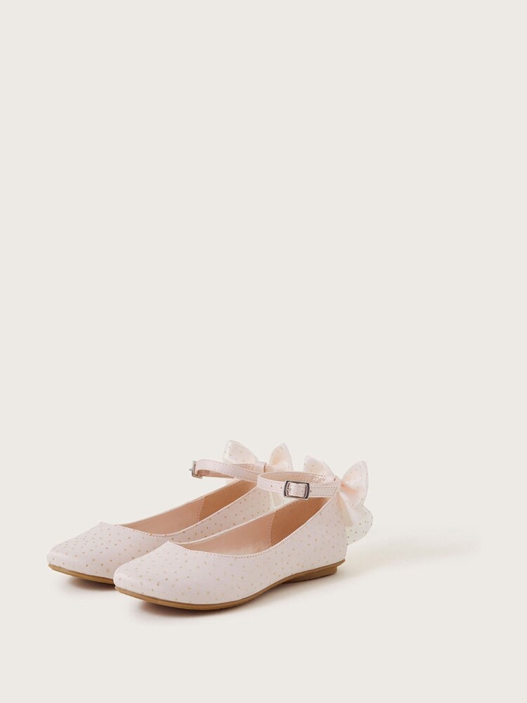 Monsoon Lila Glitzernde und gepunktete, flache Ballerinas - Bild 1 von 3 Monsoon Lila Glitzernde und gepunktete, flache Ballerinas - Bild 1 von 3