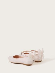 Monsoon Lila Glitzernde und gepunktete, flache Ballerinas - Bild 3 von 3