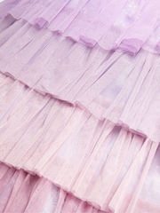 Monsoon Purple One Shoulder Colourblock Dress - Image 3 of 3