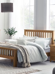 Julian Bowen Oak Mallory High Footend Wooden Bed - Image 1 of 2