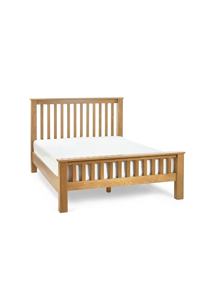 Julian Bowen Oak Mallory High Footend Wooden Bed - Image 2 of 2