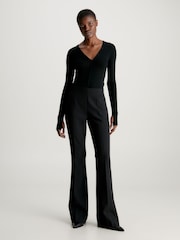 Calvin Klein Black Henley Bodysuit - Image 3 of 5