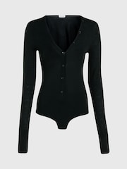 Calvin Klein Black Henley Bodysuit - Image 5 of 5