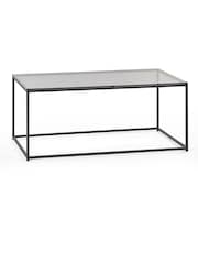 Julian Bowen Smoked Glass and Black Chicago Coffee Table - Image 2 of 4
