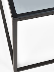 Julian Bowen Smoked Glass and Black Chicago Coffee Table - Image 4 of 4