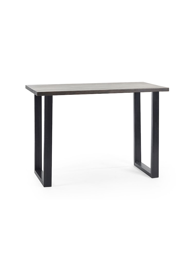 Julian Bowen Dark Oak and Metal Brooklyn Bar Table - Image 2 of 6
