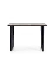 Julian Bowen Dark Oak and Metal Brooklyn Bar Table - Image 3 of 6