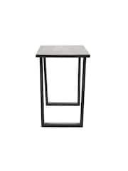 Julian Bowen Dark Oak and Metal Brooklyn Bar Table - Image 4 of 6