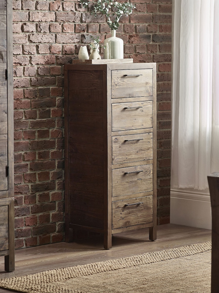 Julian Bowen Cashew Heritage 5 Drawer Tallboy - Image 1 of 5