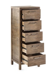 Julian Bowen Cashew Heritage 5 Drawer Tallboy - Image 4 of 5