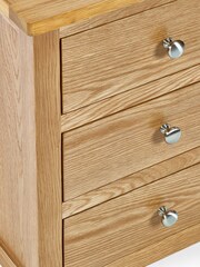 Julian Bowen Brown Mallory 3 Drawer Bedside - Image 5 of 5