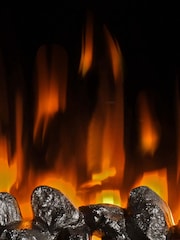 Be Modern Dark Grey Broadwell Timber Electric Fireplace - Image 2 of 6