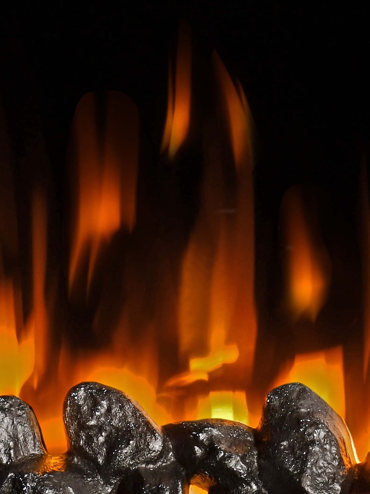 Be Modern Dark Grey Broadwell Timber Electric Fireplace - Image 2 of 6