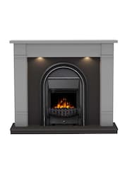 Be Modern Dark Grey Broadwell Timber Electric Fireplace - Image 3 of 6