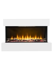 Be Modern Ash White Avant Wall Mounted Electric Fire - Image 3 of 6
