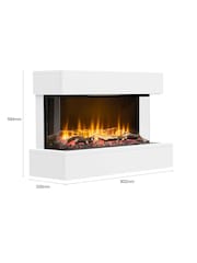 Be Modern Ash White Avant Wall Mounted Electric Fire - Image 5 of 6
