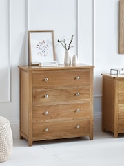 Julian Bowen Brown Mallory 4 Drawer Chest - Image 1 of 2