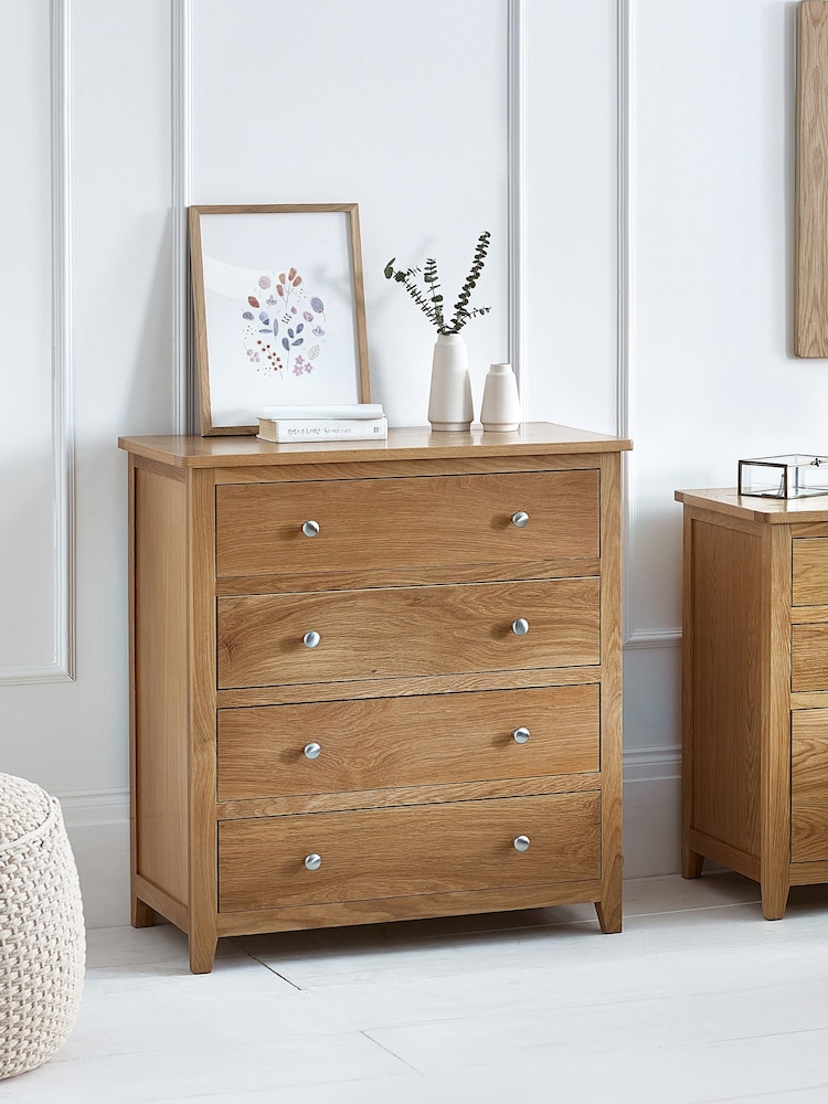 Julian Bowen Brown Mallory 4 Drawer Chest - Image 1 of 2