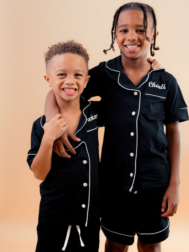 Personalised Jersey Short Pyjamas - Image 1 of 1