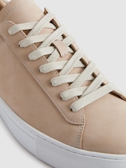 Reiss Stone Finley Nubuck Leather Lace-Up Trainers - Image 5 of 5