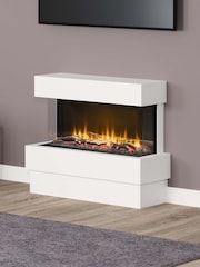 Be Modern Ash White Avant Timber Electric Fireplace - Image 1 of 6