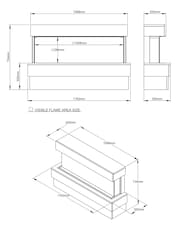 Be Modern Ash White Avant Timber Electric Fireplace - Image 6 of 6