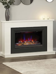 Be Modern White Carter 52 Micro Marble Electric Fireplace - Image 1 of 5