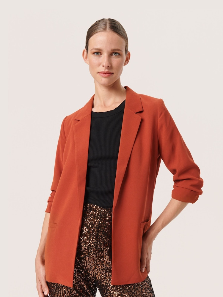 Soaked in Luxury Shirley 3/4 Sleeve Open Front Blazer - Image 1 of 6