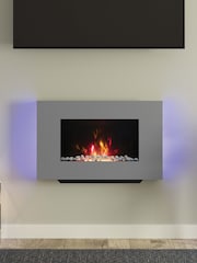 Be Modern Grey Azonto Wall Mounted Electric Fire - Image 1 of 3