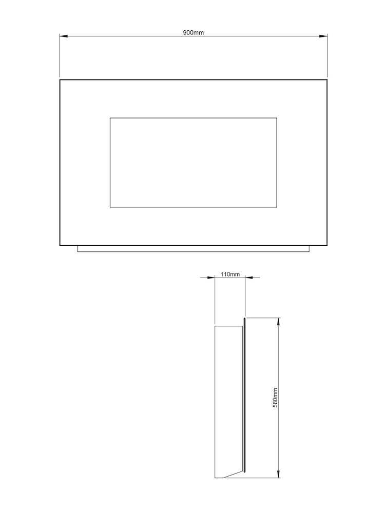 Be Modern Grey Azonto Wall Mounted Electric Fire - Image 3 of 3