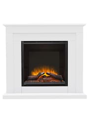 Be Modern White Beadnell Timber Electric Fireplace - Image 2 of 4